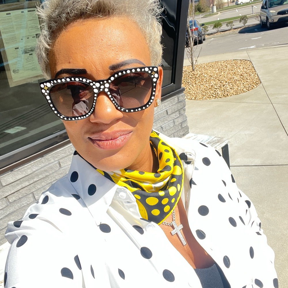 Louis Vuitton Black and White Polka Dot Sunglasses